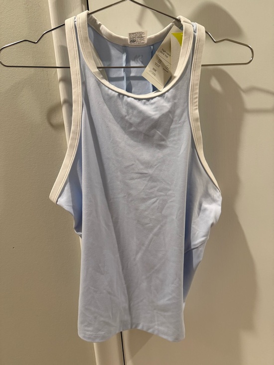 all in motion Tops - NWT All in Motion Light Blue Racerback Tank Top with White Trim - Women
